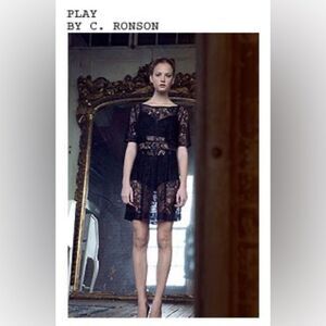 URBAN OUTFITTERS • PLAY by Ronson Dress Sheer Lace Dress Y2K Size S
